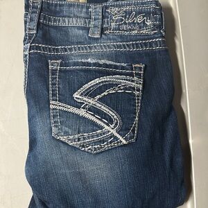 Lola Flare Silver Jeans Women's Classic Indigo Denim